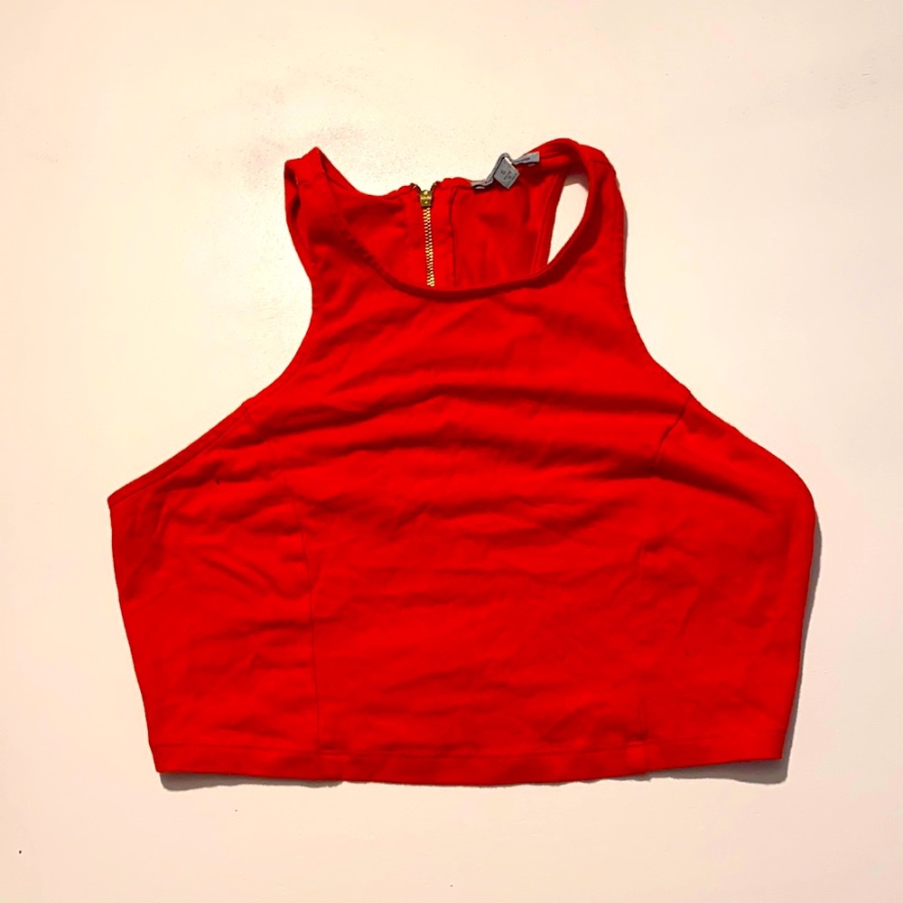 Orange crop top